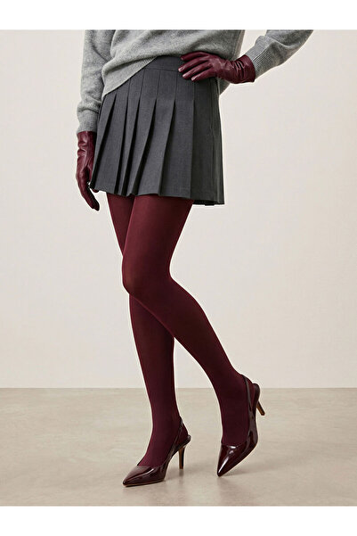 LC Waikiki Burgundy 30 Denier Matte Women's Pantyhose