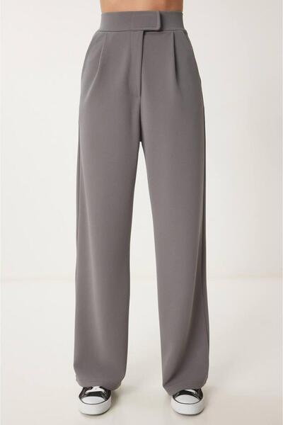 AXXAN Women's Palazzo Pants with Velcro Pockets and Zipper, Wide-Leg Women's ...