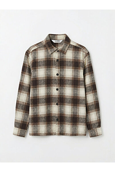 LC Waikiki Cămașă pentru băieți cu broderie în carouri, colecția Shining Choi...