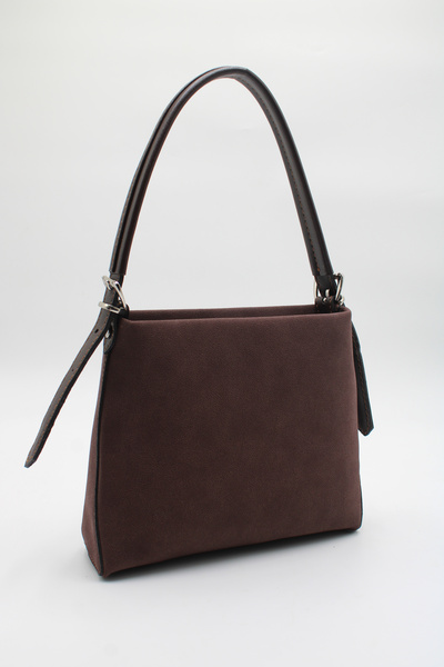 LASSO Geantă de mână și de umăr pentru femei, din piele de căprioară nubuc ma...