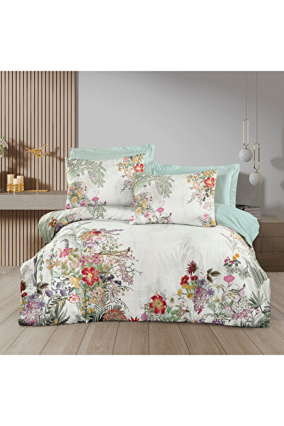 Altınbaşak 100% Cotton Double Luxury Duvet Cover Set with Digital Printing Te...