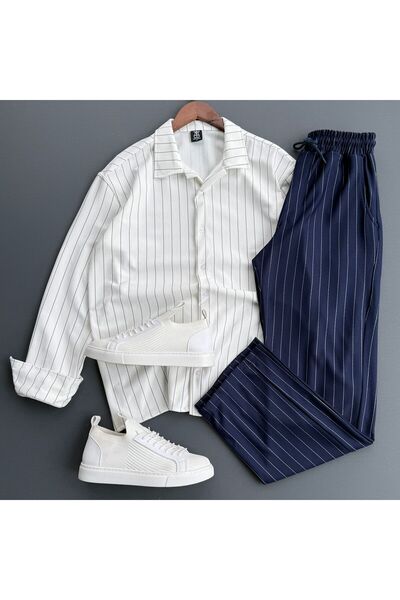 Beylerce Striped Shirt + Trousers Set
