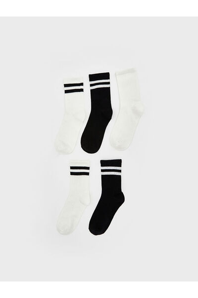 LC Waikiki Sparkling Choices from Shining Store Striped Women's Socket Socks ...
