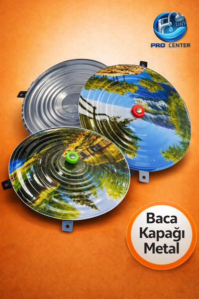 YMN Soba Deliği Baca Kapağı Metal – Isıya Dayanıklı, Rüzgar Kesici