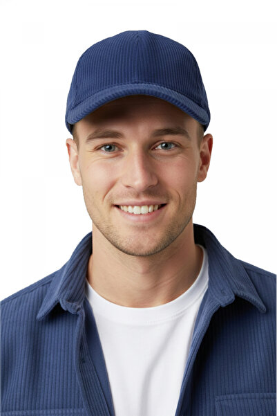 DeepSEA Men's Blue Corduroy Hat – Adjustable Cap Suitable for Daily Use Model...