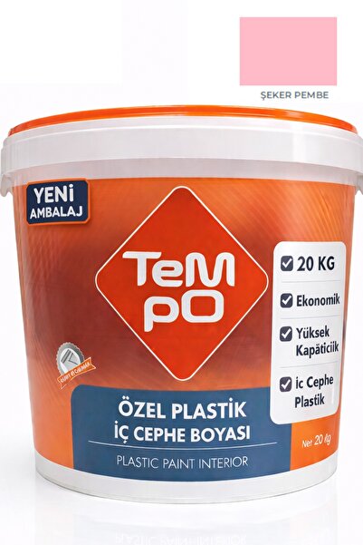 Tempo İç Cephe Plastik Boya 20 KG – Ekonomik, Mat - Şeker Pembe