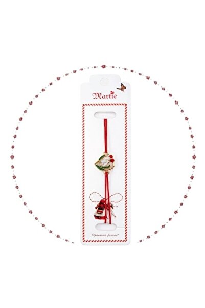 celhome Bracelet Martisor with Heart and Snowdrop Red Elastic String Gift 1st...