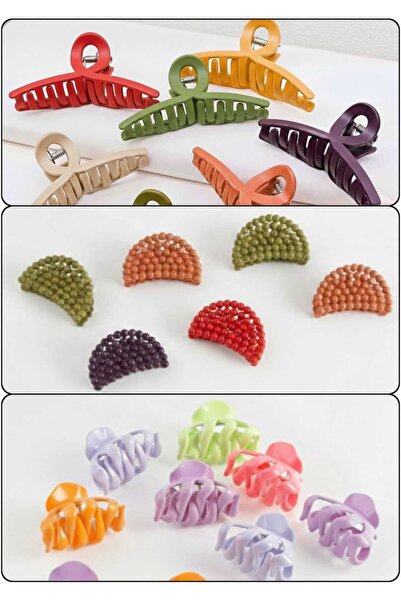 ModaRESSO مشابك نسائية متنوعة بألوان زاهية - 12 قطعة إجمالية - 3 أنواع / 4 قط...