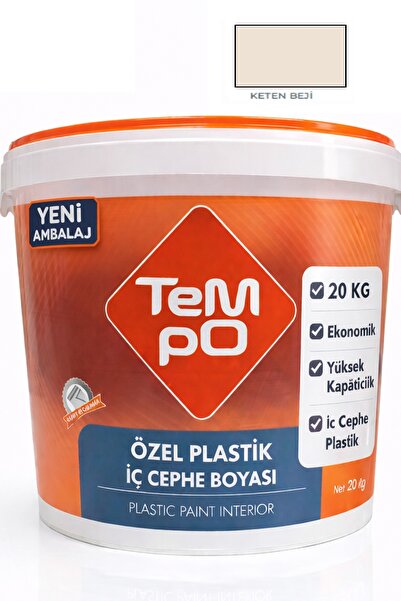 Tempo İç Cephe Plastik Boya 20 KG – Ekonomik, Mat - Keten Beji