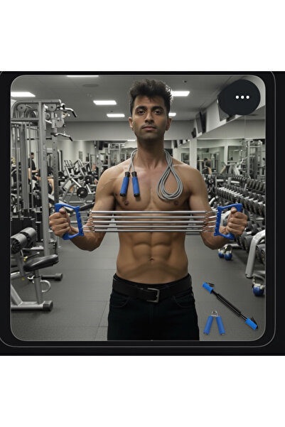 Helia Studio 4 lü Spor Egzersiz Fitness Yağ Yakma Seti - Göğüs Yayı Atlama İp...