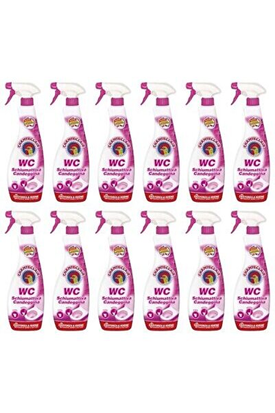 Chanteclair 12 X Schiumattiva Candeggina WC fuori/dentro pulizia sanitari 625ml