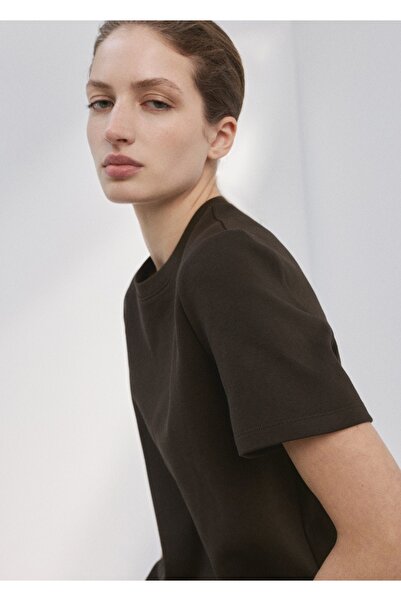 MANGO Woman Kısa kollu pamuklu tişört