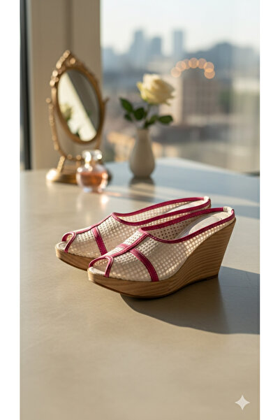 DARUGA Women's High Wedge Heeled Open Back Evening Dress Shoes