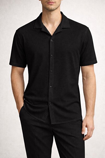 KONSEPT35 Мъжка османска лятна риза с къси ръкави