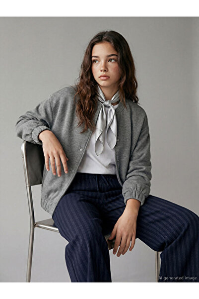 LC Waikiki Sparkling Choices Girls' Thick College Jacket from Shining Store