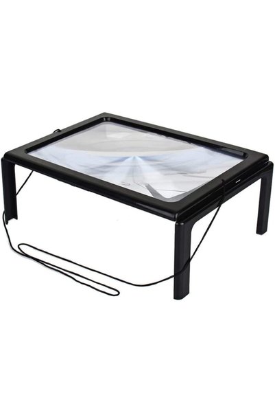 Generic Brand A4 Size Illuminated Magnifying Glass Table Type Reading Magnifi...