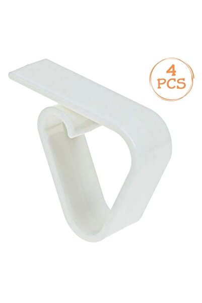 AAA White Plastic Tablecloth Clips - 4pcs