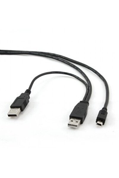 Gembird Cablu adaptor USB 2.0 dual A - mini 5PM, 0.9m, vrac