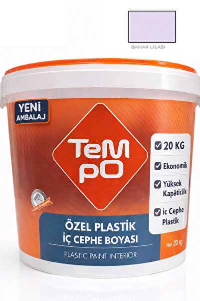Tempo İç Cephe Plastik Boya 20 KG – Ekonomik, Mat - Bahar Lilası