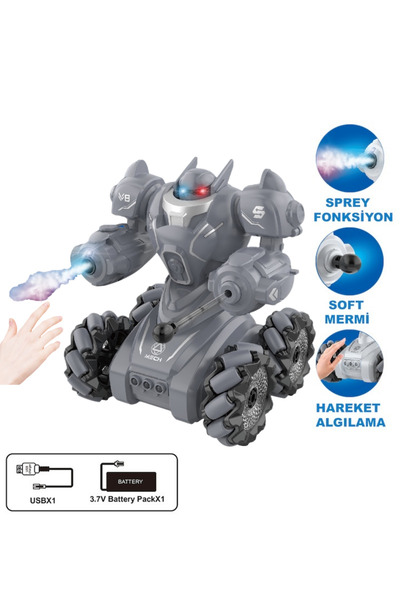 Magicway El Hareketi Algılamalı Sarjlı Işıklı Roket ve Buhar Atan Soft Çubuk ...
