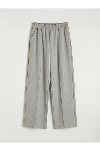 LC Waikiki Gray Women's Modal Blend Sweatpants with Elastic Waist
