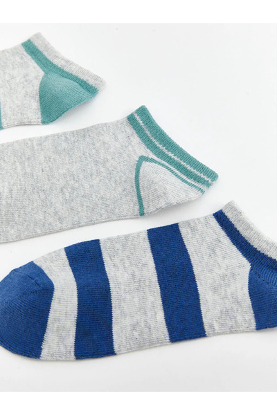 LC Waikiki Mixed Striped Boys' Booties Socks 5-Piece Set
