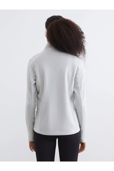 LC Waikiki Gray Mock Neck Women's Fleece Sweatshirt