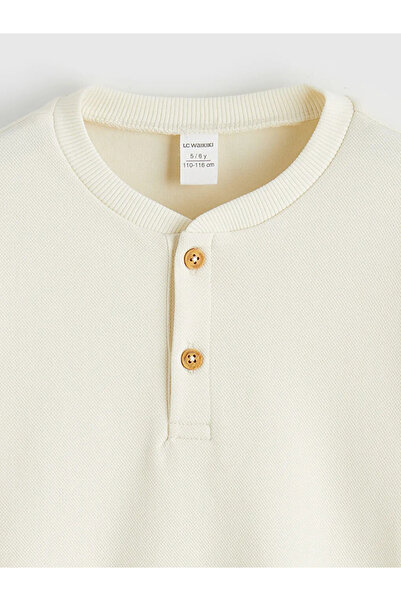 LC Waikiki Bež okrugla kragna dečija majica