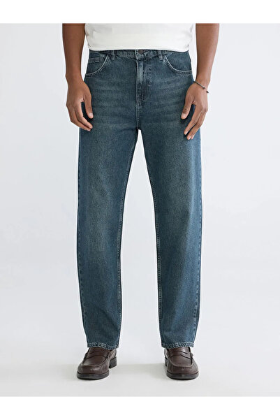 LC Waikiki Pantaloni de blugi verzi 745 Baggy Fit pentru bărbați