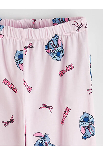 LC Waikiki Set de pijamale pentru fete cu imprimeu Ecru Stitch