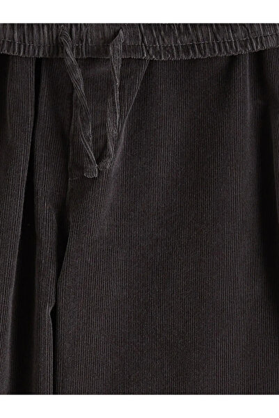 LC Waikiki Anthracite Comfortable Fit Velvet Men's Trousers