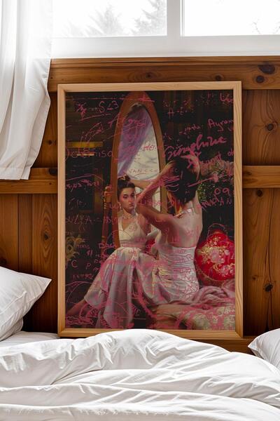 Saturn Andrei Belichenko Graffiti Detailed Framed Painting Dressing Room Deco...