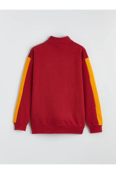 LC Waikiki Crvena Visoka kragna Galatasaray Štampano Dječačka majica sa rajsf...