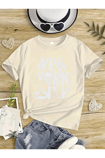 ELAN WEAR Τυπωμένο Oversize Γυναικείο/Ανδρικό Unisex Λευκό T-shirt