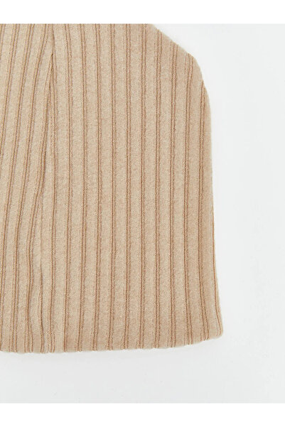 LC Waikiki Beige Basic Baby Boy Beanie Set of 2