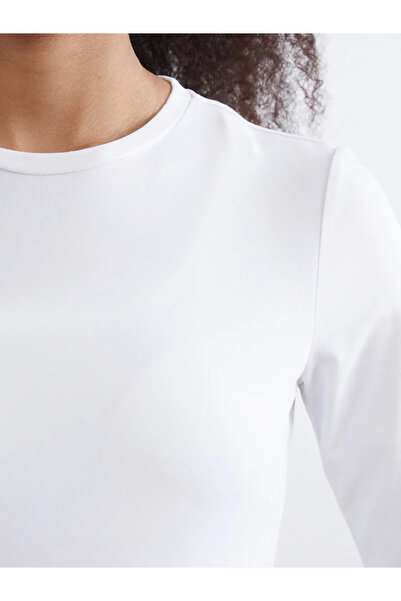 LC Waikiki White Crew Neck Women's Sports T-Shirt