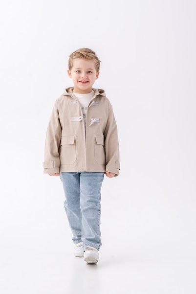 LUCY EXCLUSİVE Ivory Buttoned 3-Piece (Jacket; Sweatshirt; Trousers) Holiday Boy's Suit