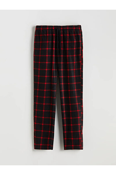 LC Waikiki Red Standard Pattern Plaid Men's Pajama Bottoms