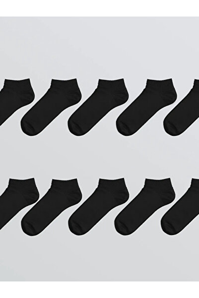 LC Waikiki Black Men's Booties Socks 10 Pack