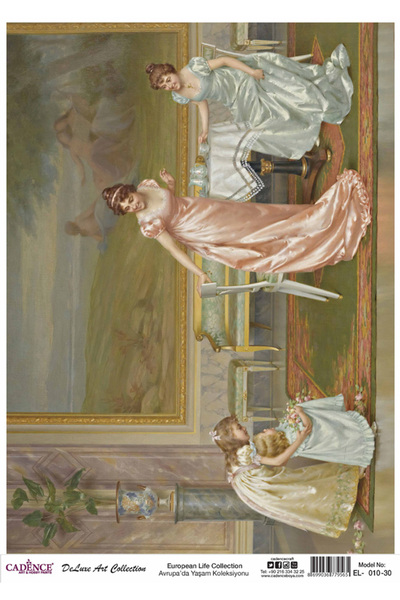 Cadence Brass Decopage Paper No:El10- 29X42Cm