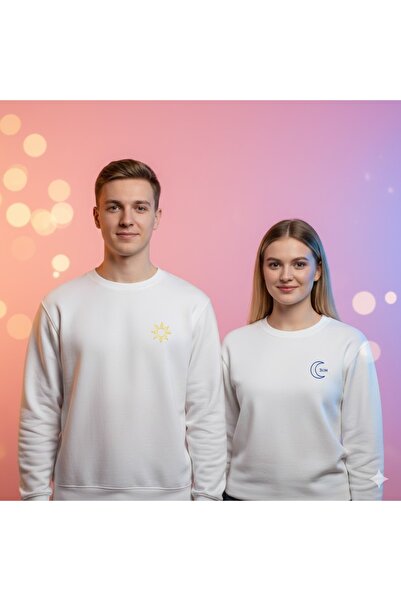 PERISENSE Dear Couple Combination Printed 2-Piece Cotton 3-Yarn Hoodless Over...