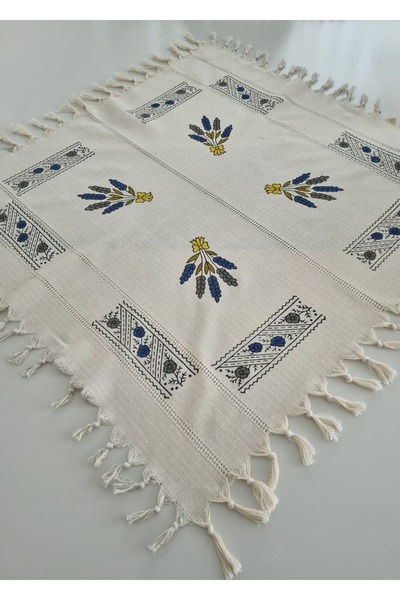 Milenam Authentic Patterned Handcrafted Wooden Printed Spike Patterned Square...