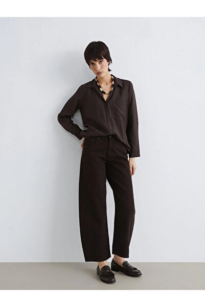 LC Waikiki Brown Barrel Fit Women's Jean Pants