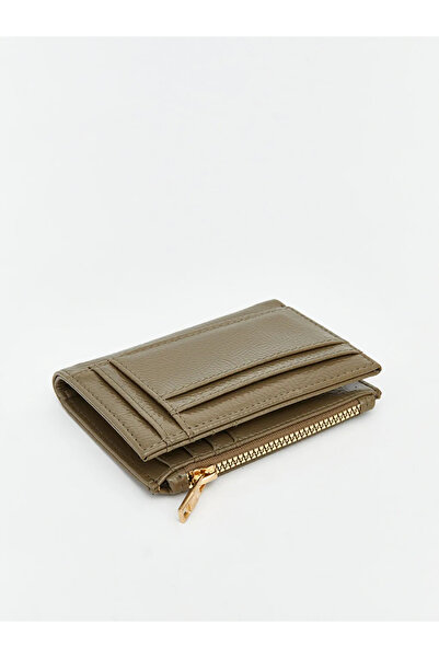 LC Waikiki Γυναικείο πορτοφόλι με πράσινη δερμάτινη όψη