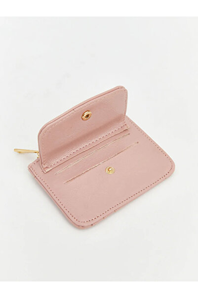 LC Waikiki Pink Leather Look Women's Wallet