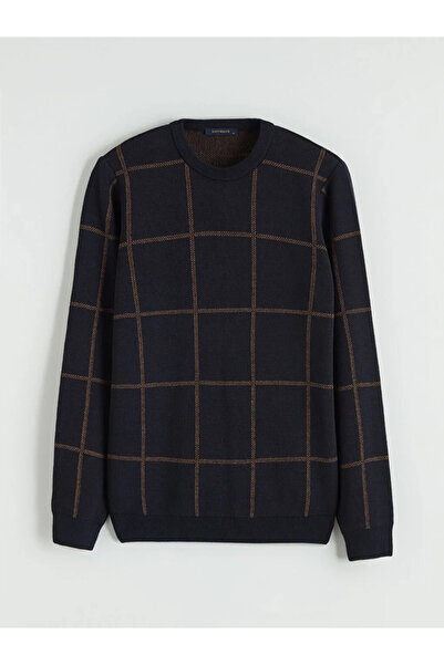 LC Waikiki Navy Blue Crew Neck Men's Knitwear Sweater