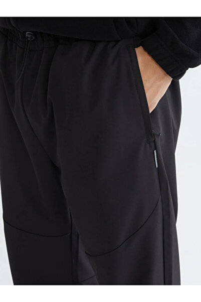 LC Waikiki Μαύρο ανδρικό παντελόνι Jogger Standard Fit