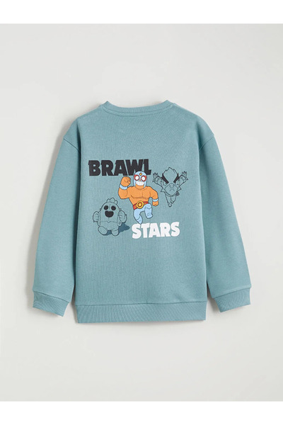 LC Waikiki Green Brawl Stars cu imprimeu Hanorac gros pentru băieți tricou