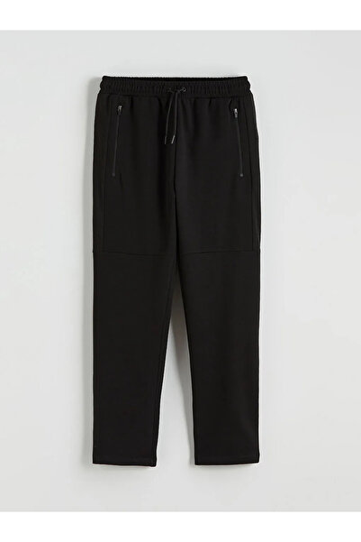LC Waikiki Μαύρο ανδρικό αθλητικό παντελόνι Standard Fit