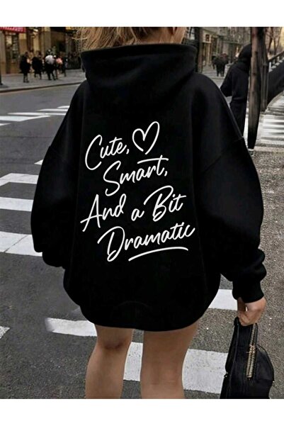 DİVİN سويت شيرت كبير الحجم مكتوب عليه Trend Warm and Comfortable